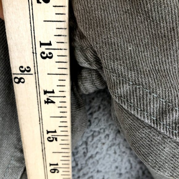 Vintage Lee Riveted Jeans Women's 14 Short Gray Tapered High Waist Mom 90's USA - Picture 5 of 9